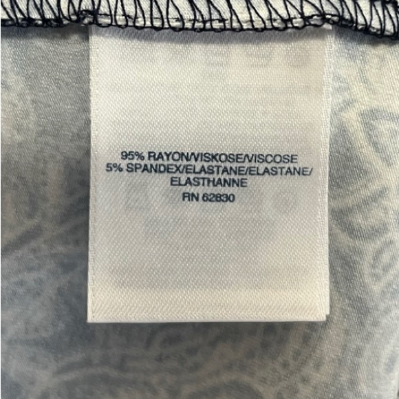 Land’s End Blue/White Paisley Design Maxi Dress Size Medium Petite 10-12 - Picture 5 of 6